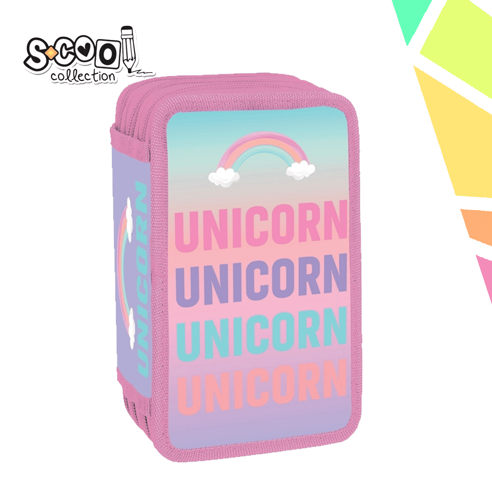 Penar Echipat, 3 Fermoare, 39 Piese, UNICORN - S-COOL - imagine 1