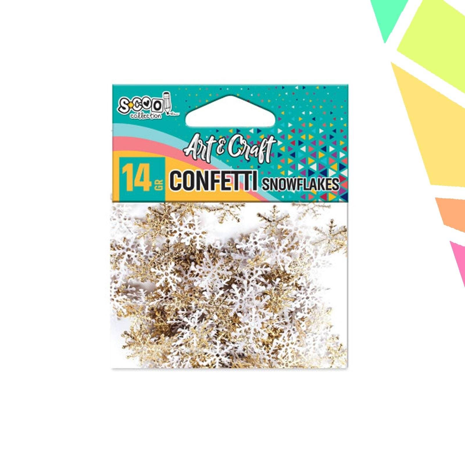 Accesorii craft, confetti fulgi de zapada, 14 gr - S-COOL - imagine 1