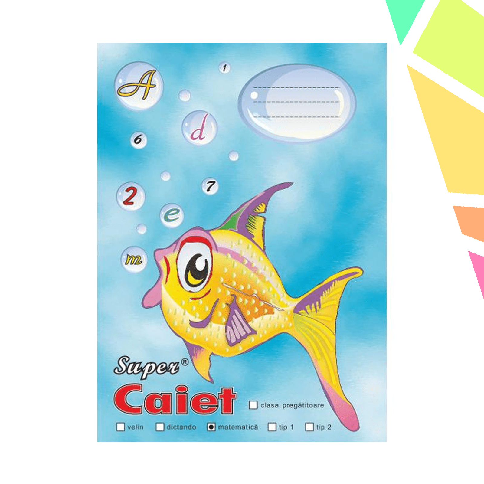 Caiet Pestisorul A5, matematica, 48 file, hartie 70 g, coperta color, Super Caiet Casa Tipografica - imagine 1