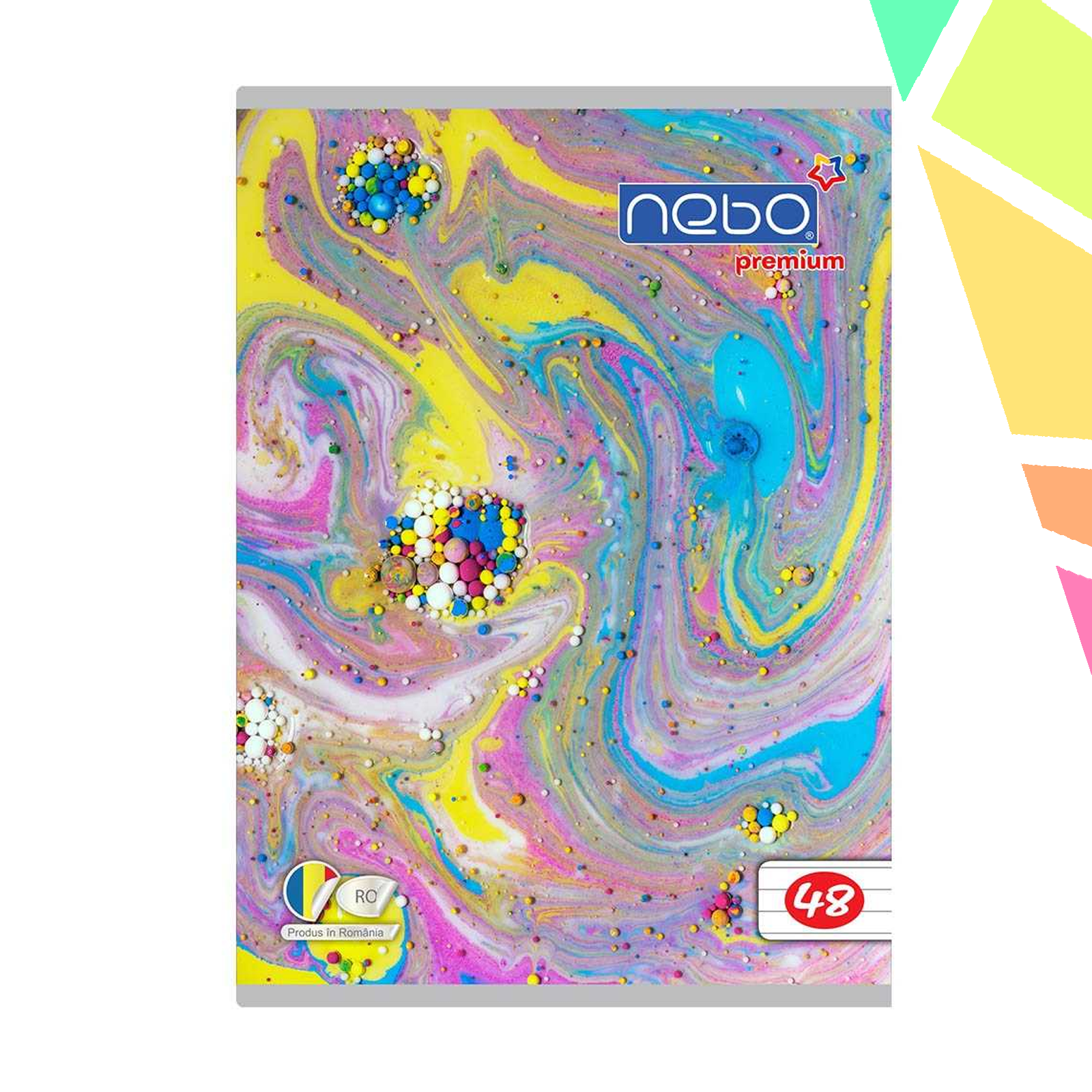 Caiet A5 48 file, NEBO Premium, 80g, DR - imagine 1