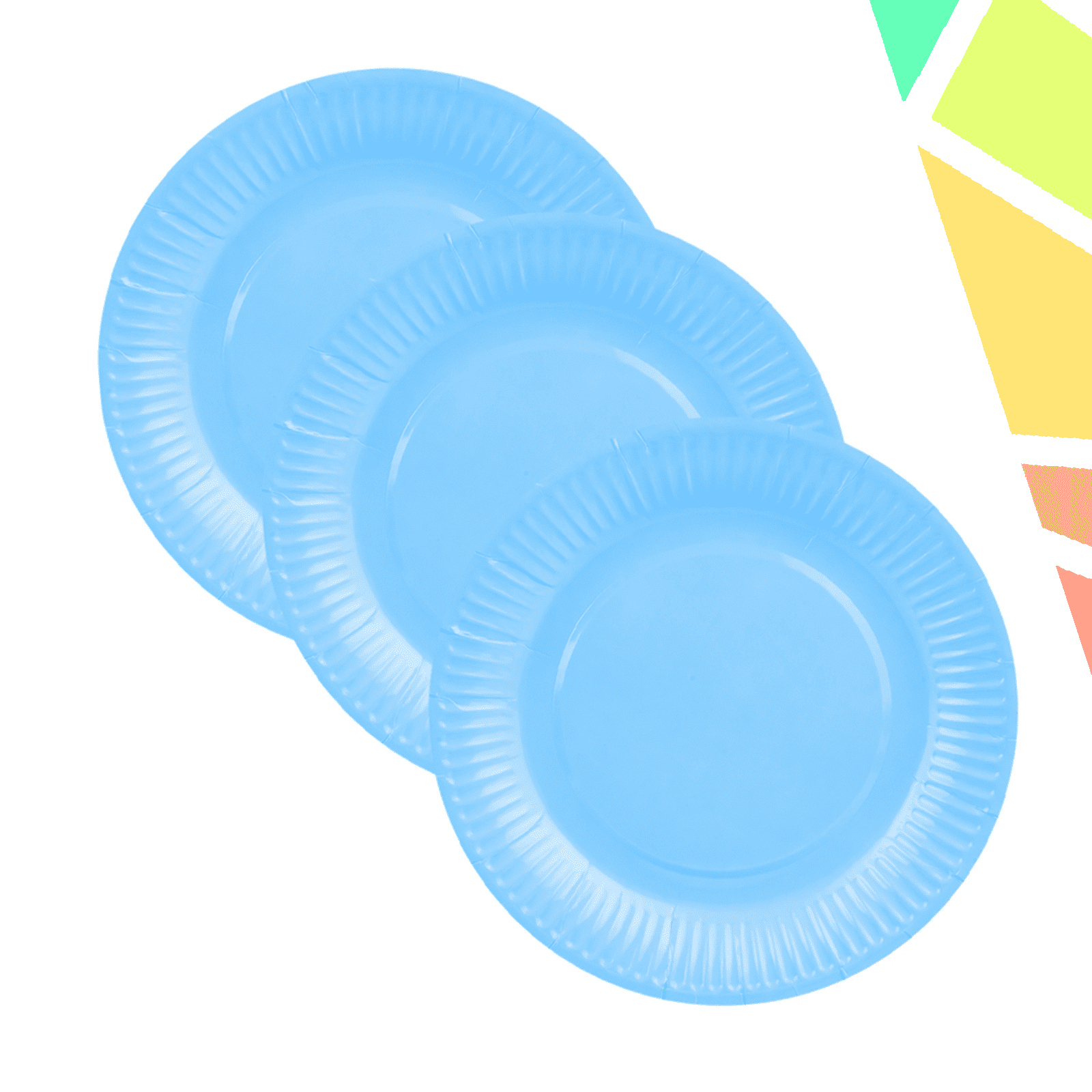 Farfurii carton pentru party, albastre, 18 cm, 10 buc/set - imagine 1