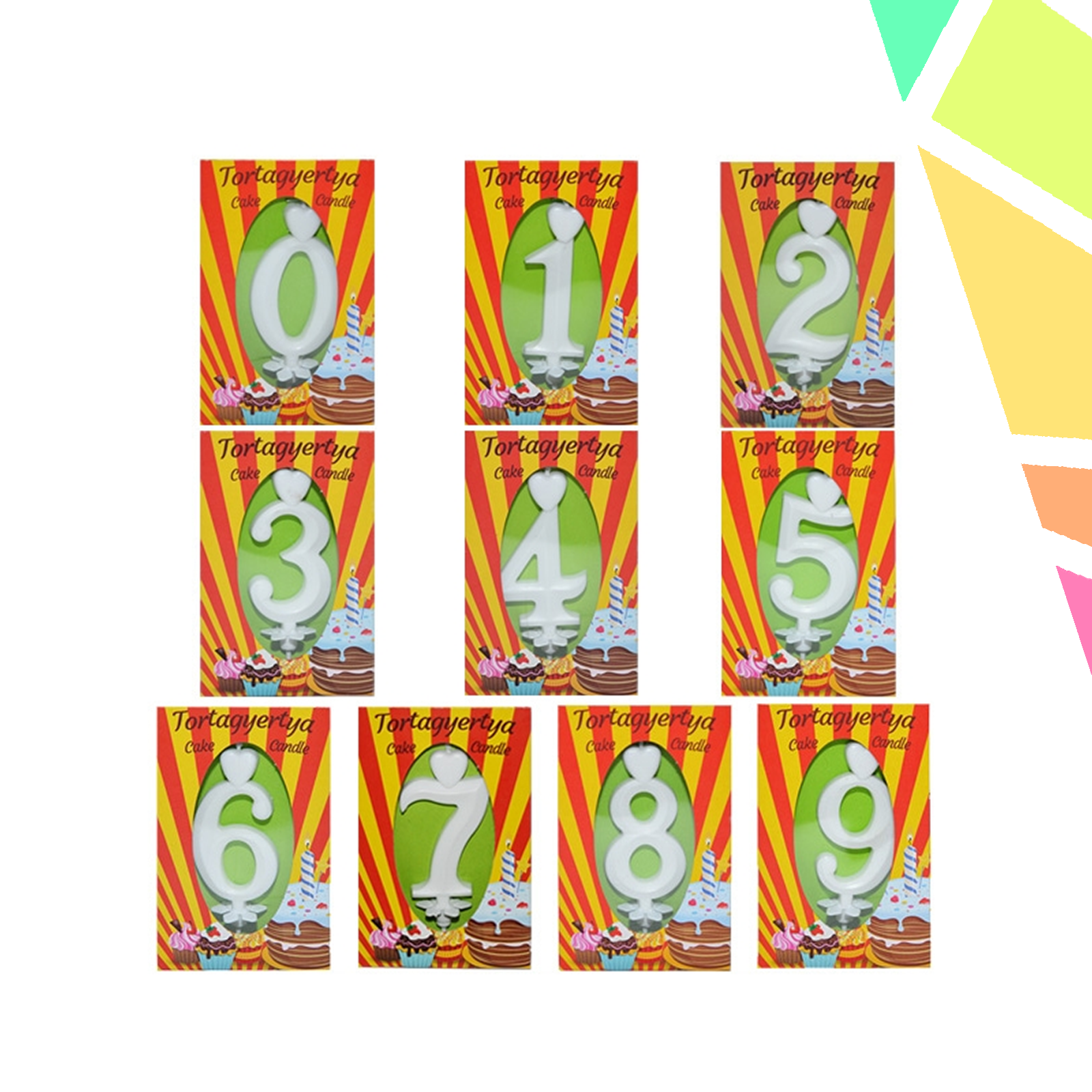 Lumanare de tort, Cifre 0-9 - imagine 1