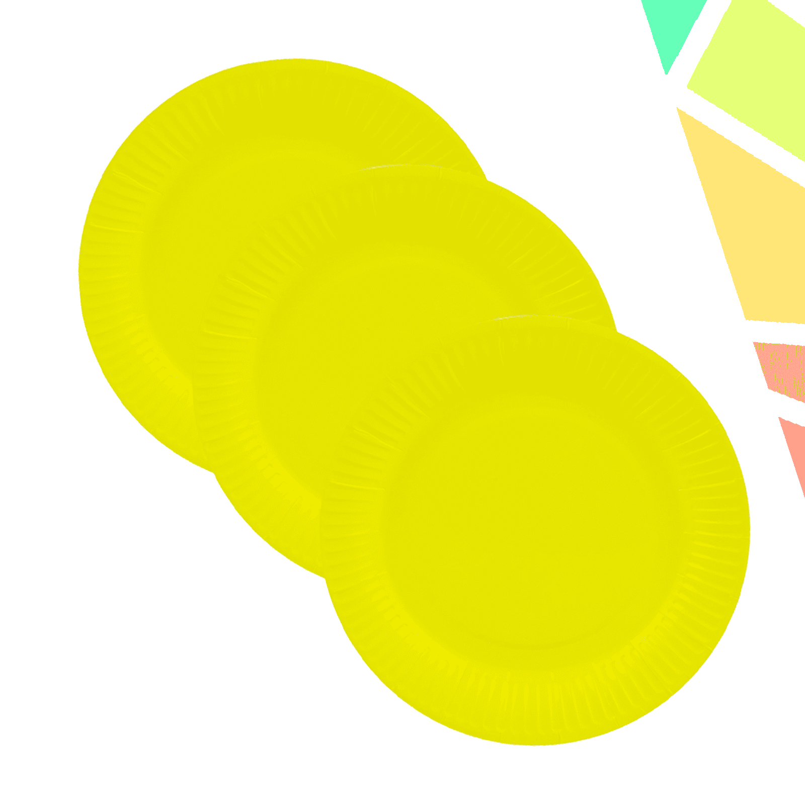 Farfurii carton pentru party, galbene, 23 cm, 10 buc/set - imagine 1