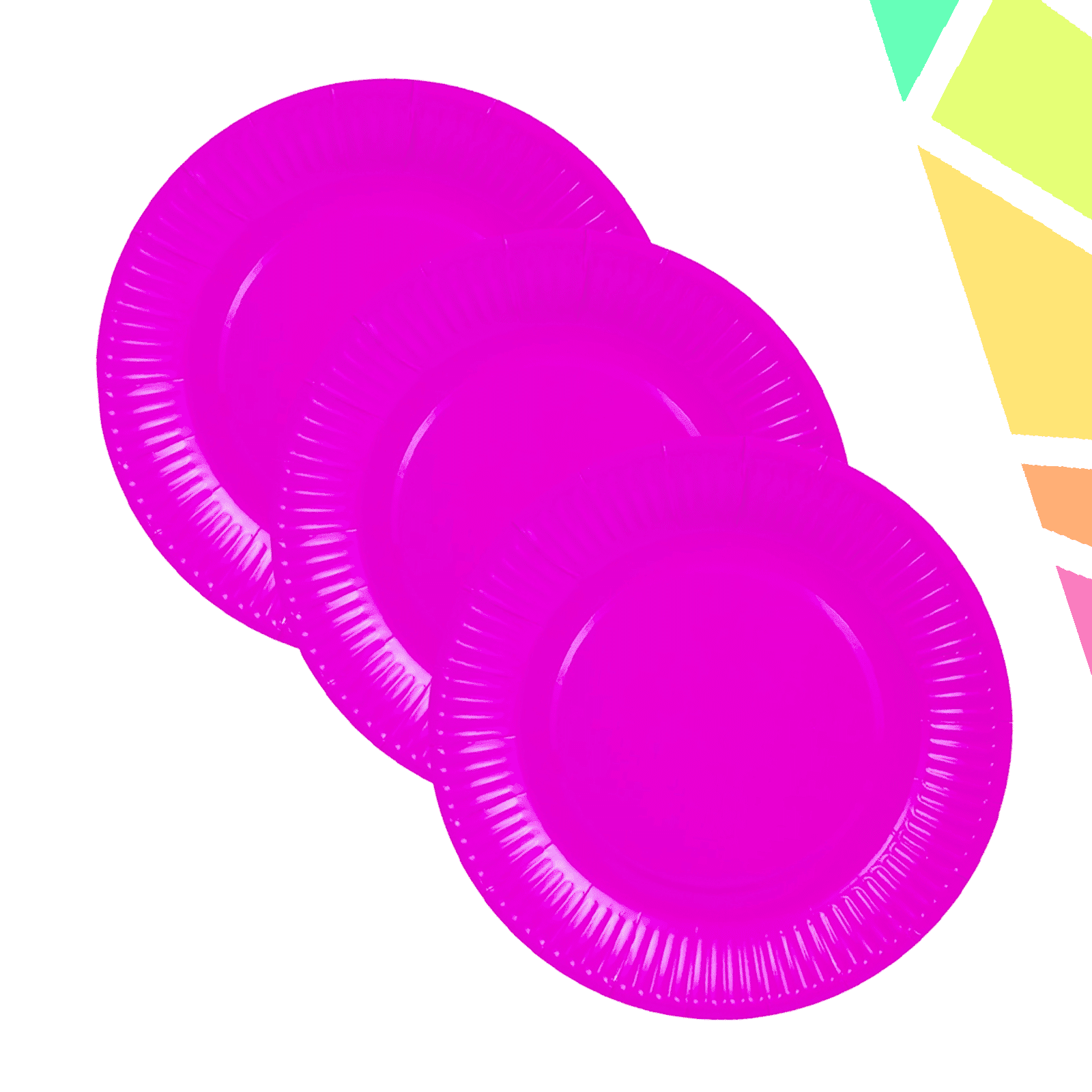 Farfurii carton pentru party, roz, 23 cm, 10 buc/set - imagine 1