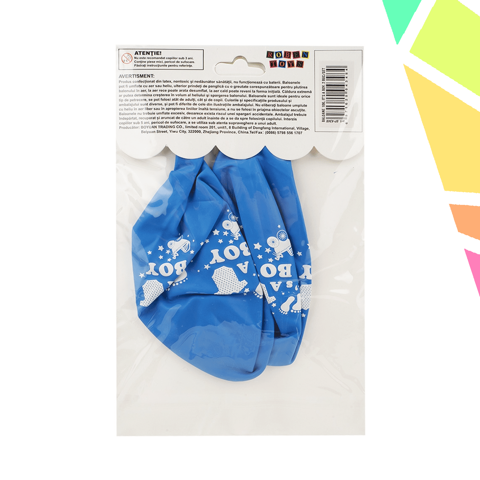 Baloane 10 g, It's a boy, 2 buc/set - imagine 1