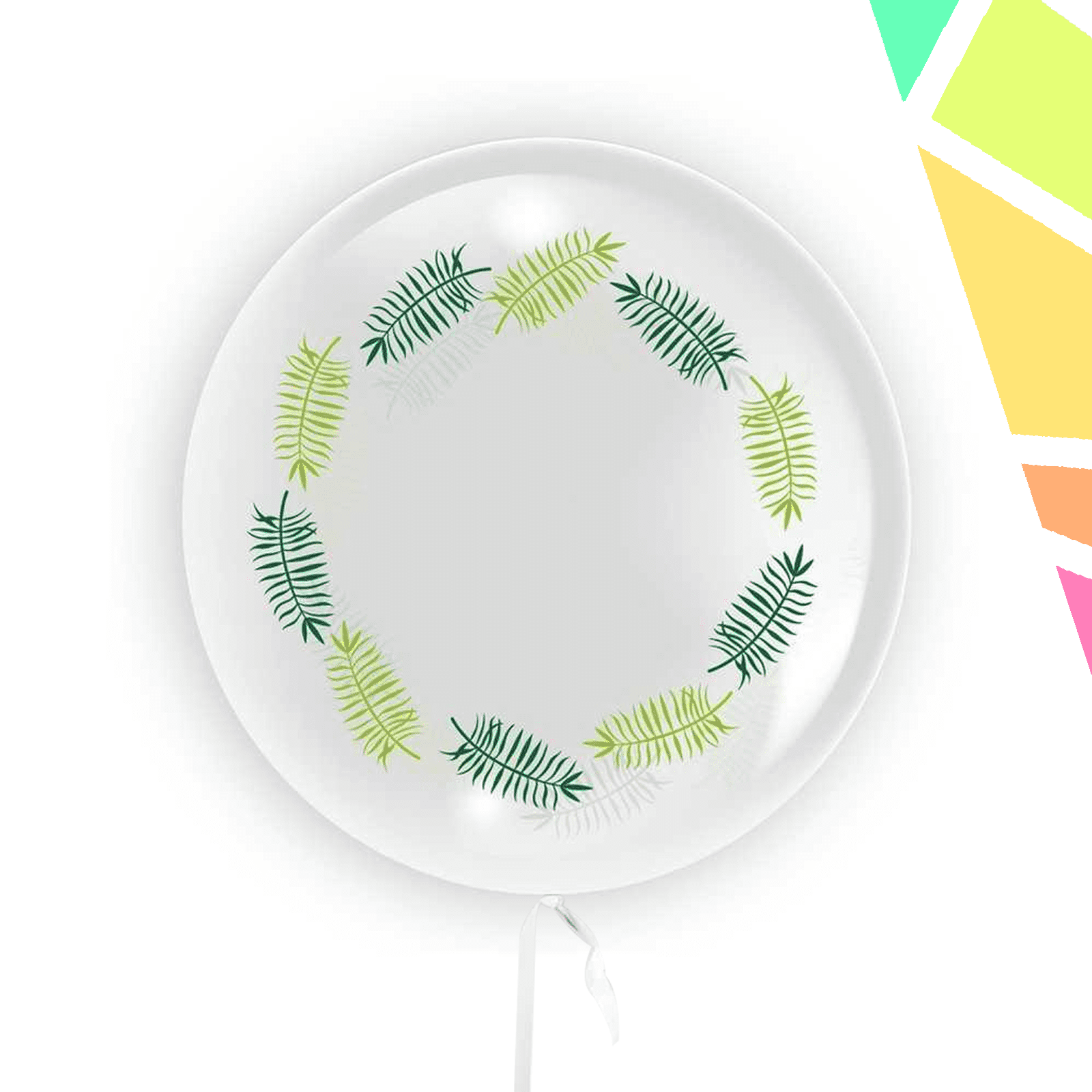 p1530 Balon transparent 45 cm - Frunze 2 - TUBAN - imagine 1