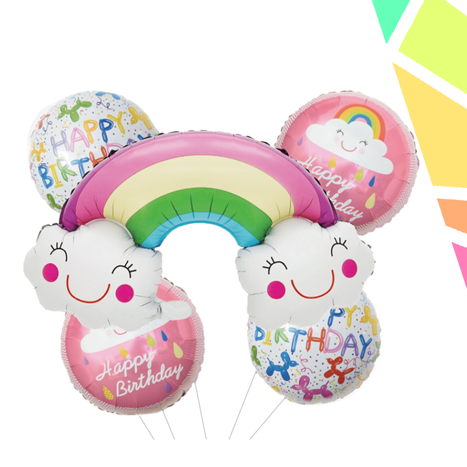 Balon, folie aluminiu, Curcubeu - imagine 1