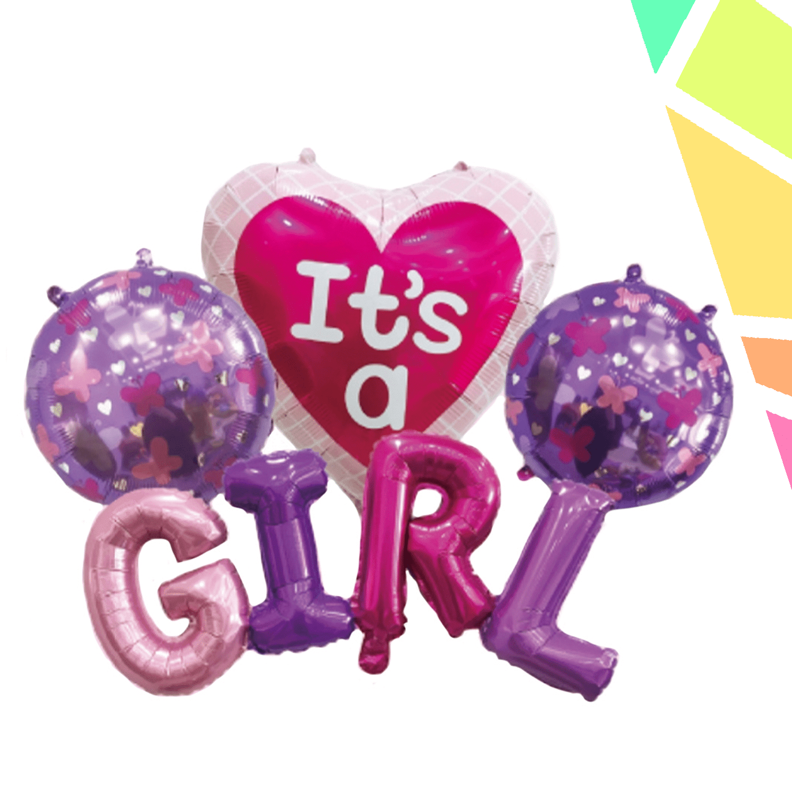 Balon, folie aluminiu, It's a girl - imagine 1