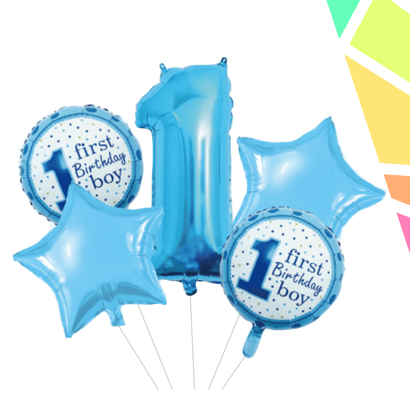 p1574 Balon, folie aluminiu, First birthday boy - imagine 1