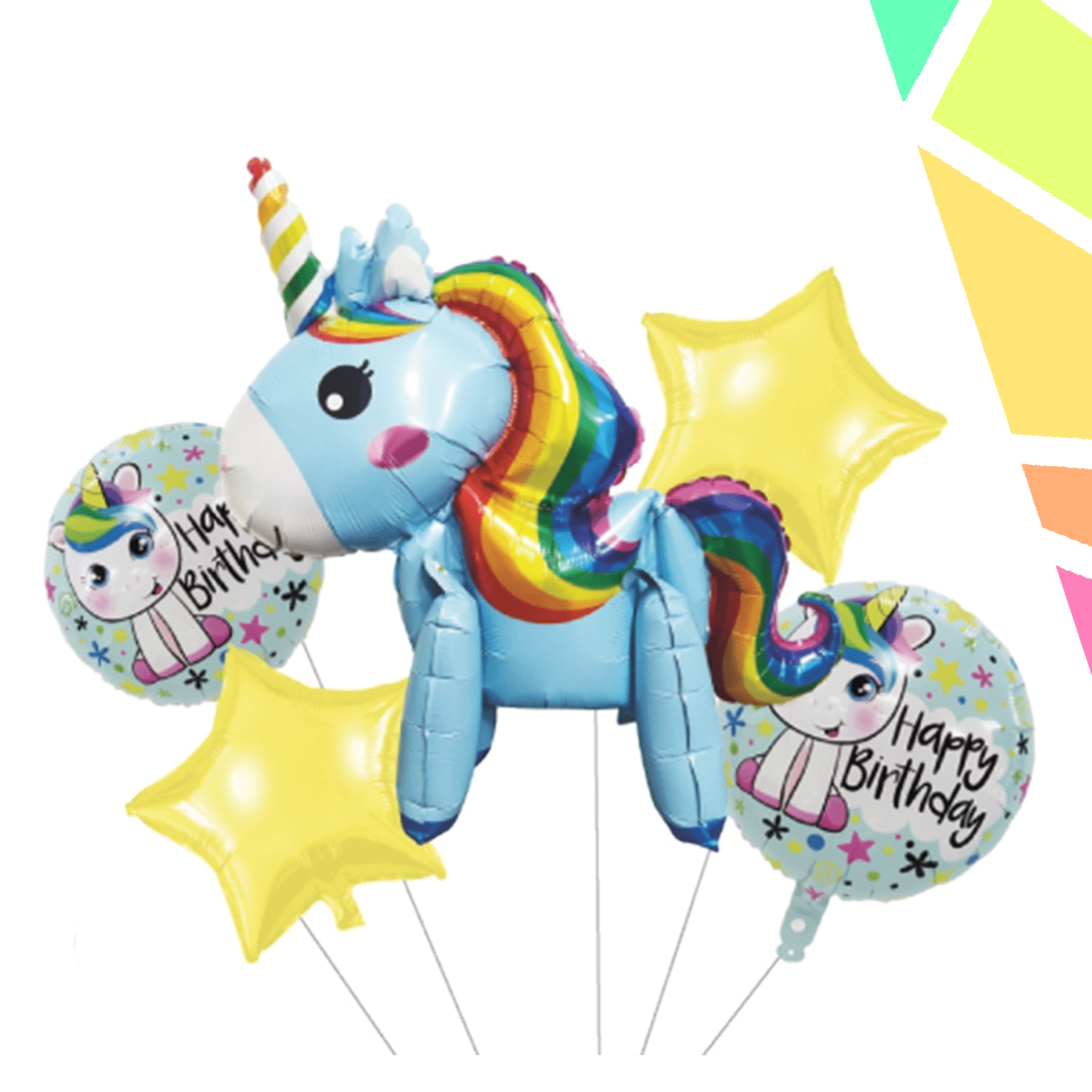 Balon, folie aluminiu, Unicorn - imagine 1