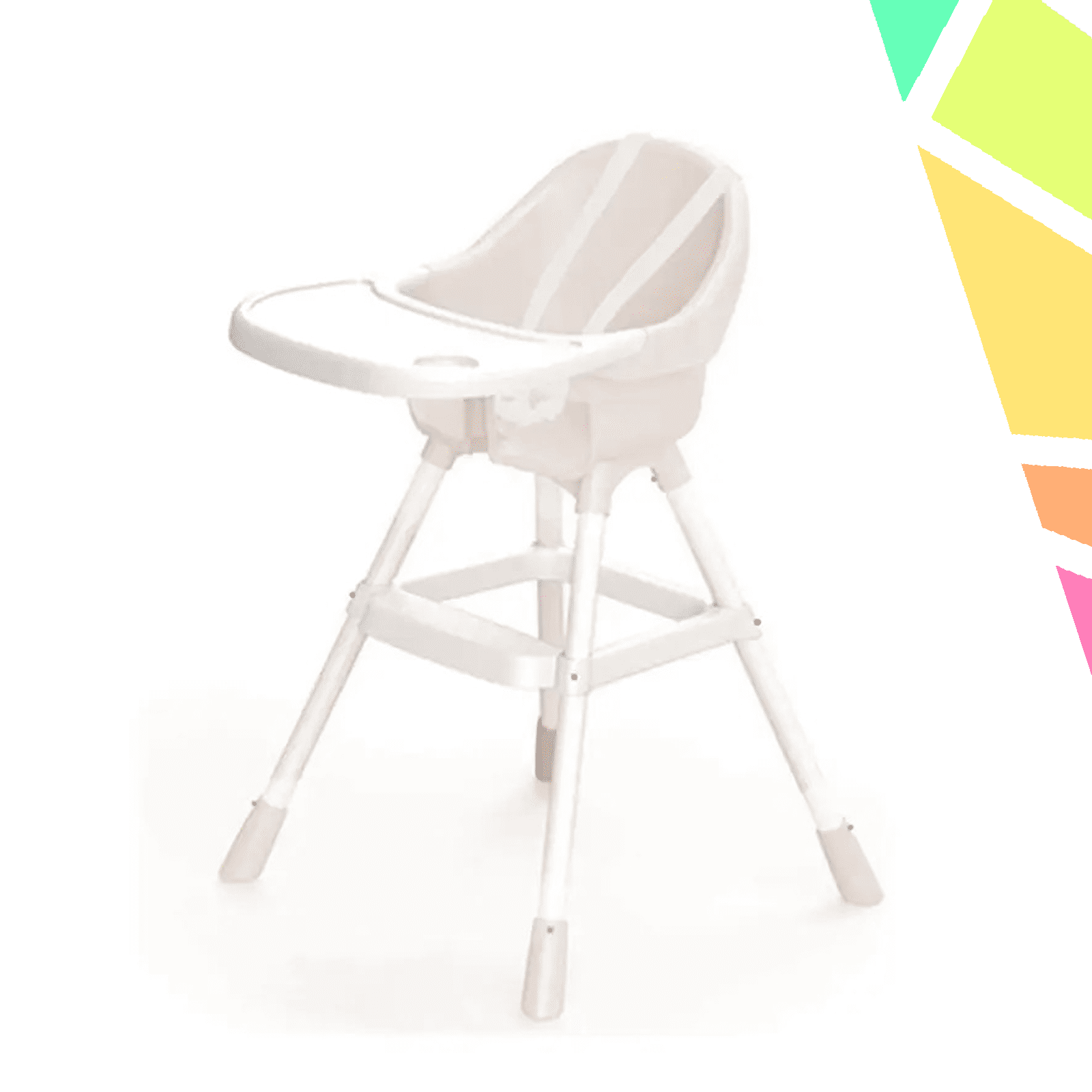 Scaunel cu masuta pt.bebe, alb, 90x70x60cm - Dolu - imagine 1