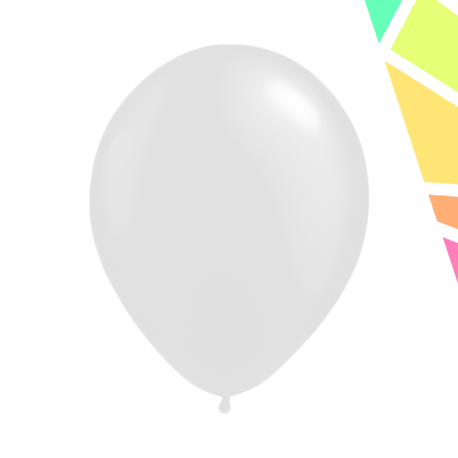 Baloane 2,8 g, albe, 100 buc/set - imagine 1