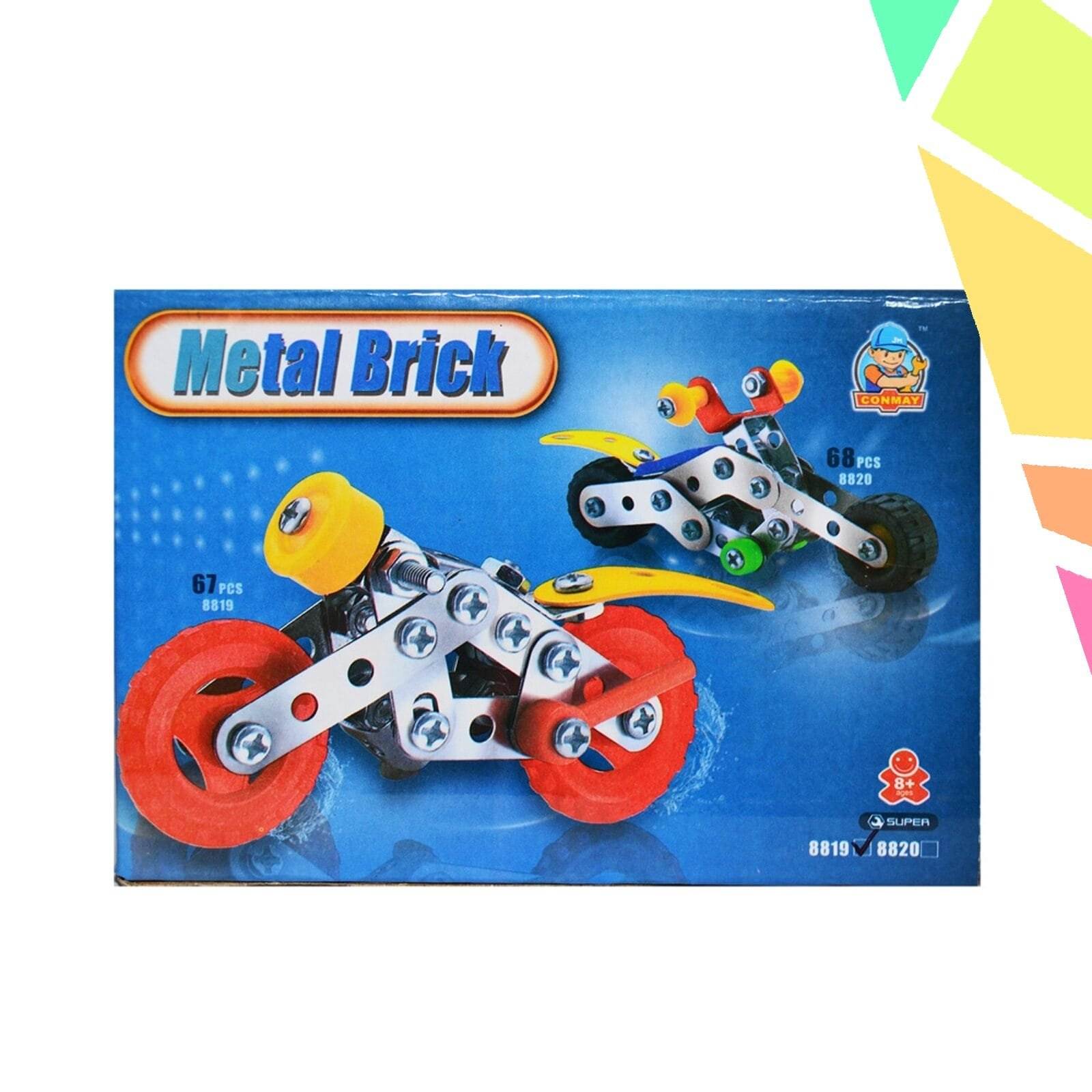 Joc constructii metal, motocicleta, 67 piese - imagine 1