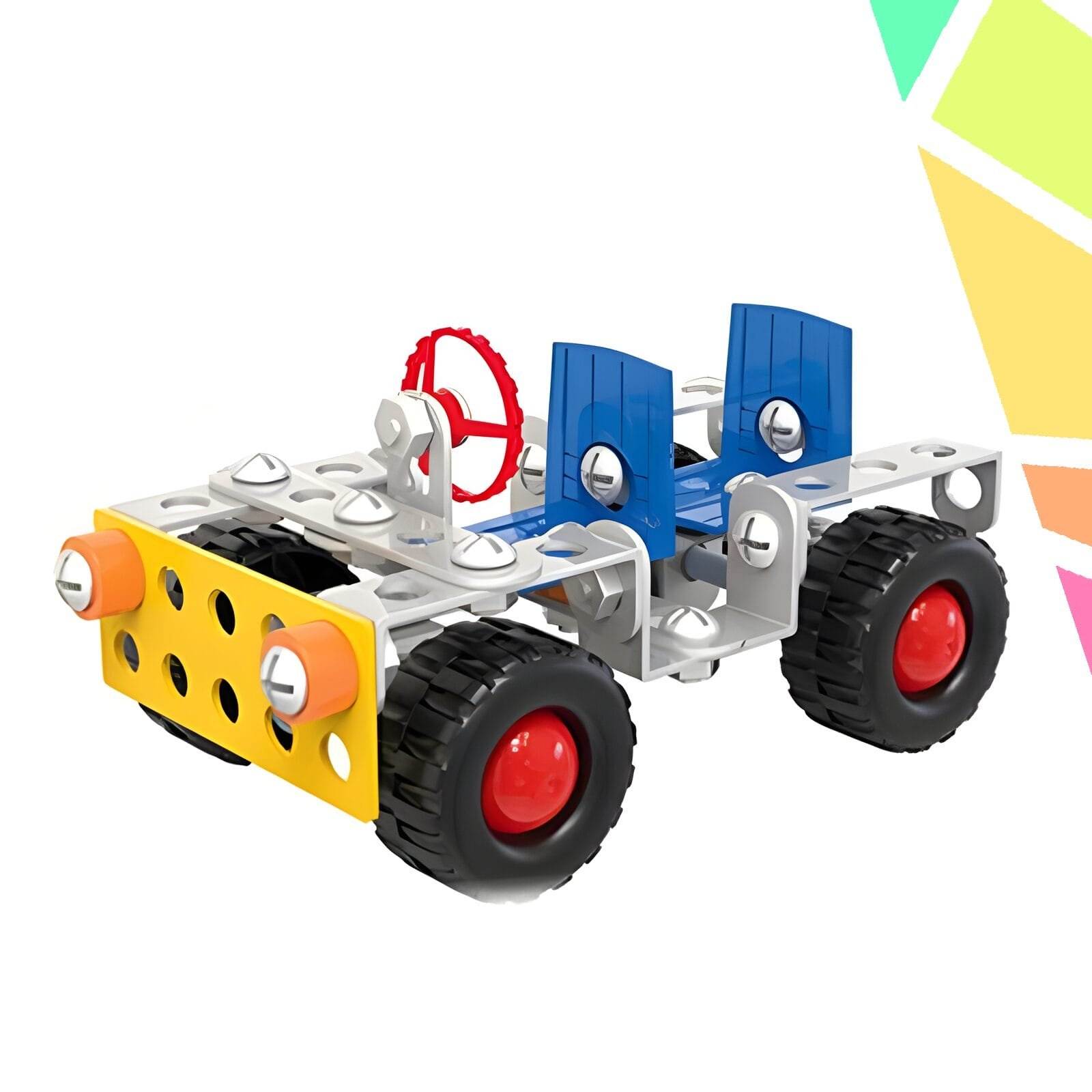 p2114 Joc constructii metal, Jeep, 69 piese - imagine 1