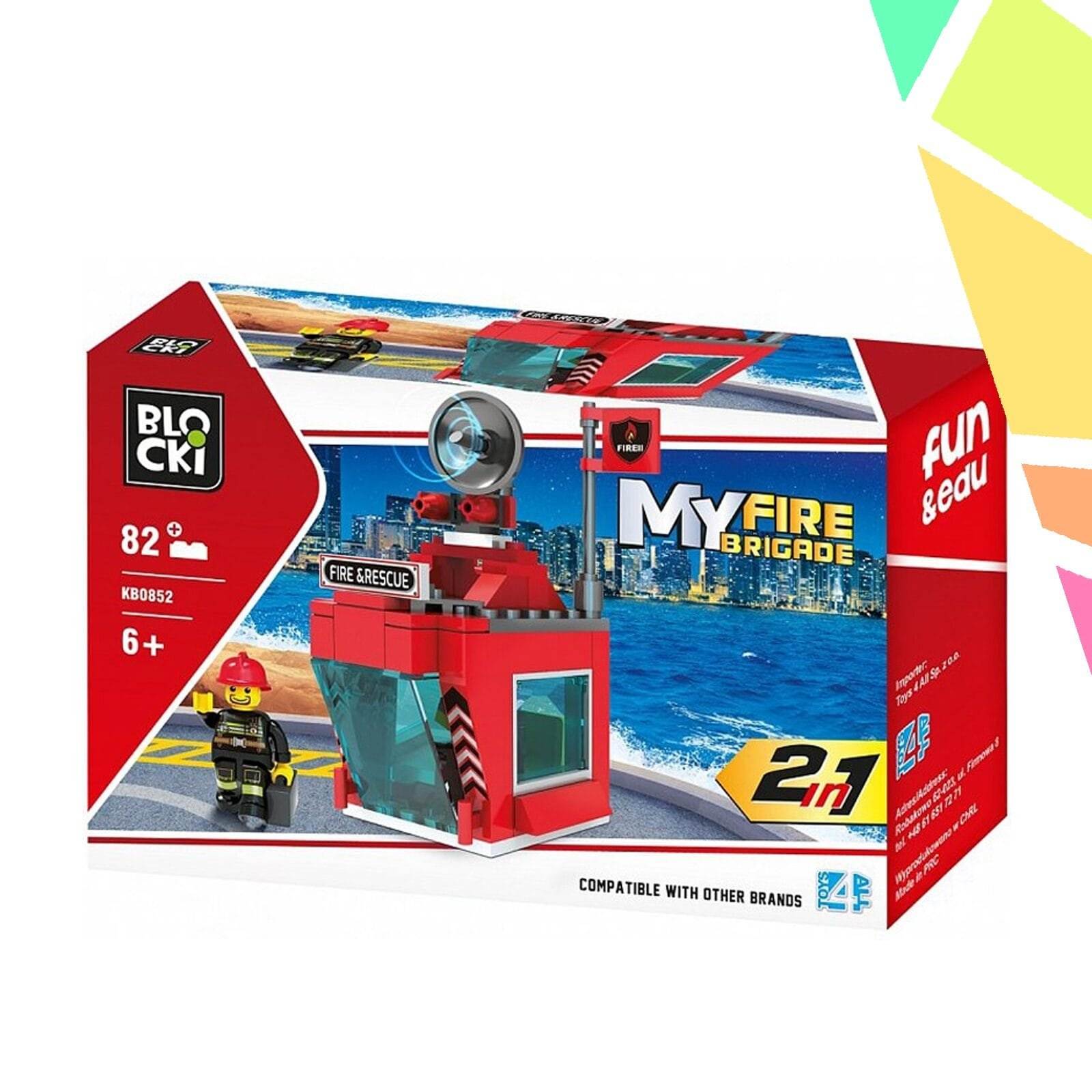 p2123 1 Blocki My Fire Brigade, Turn control, Pompieri, 82 piese - imagine 1