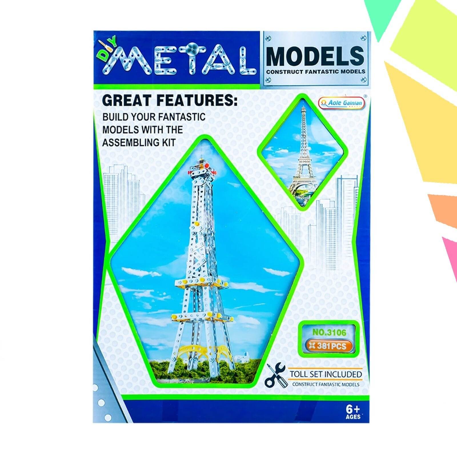 p2203 Joc constructii metal, 407 piese - imagine 1