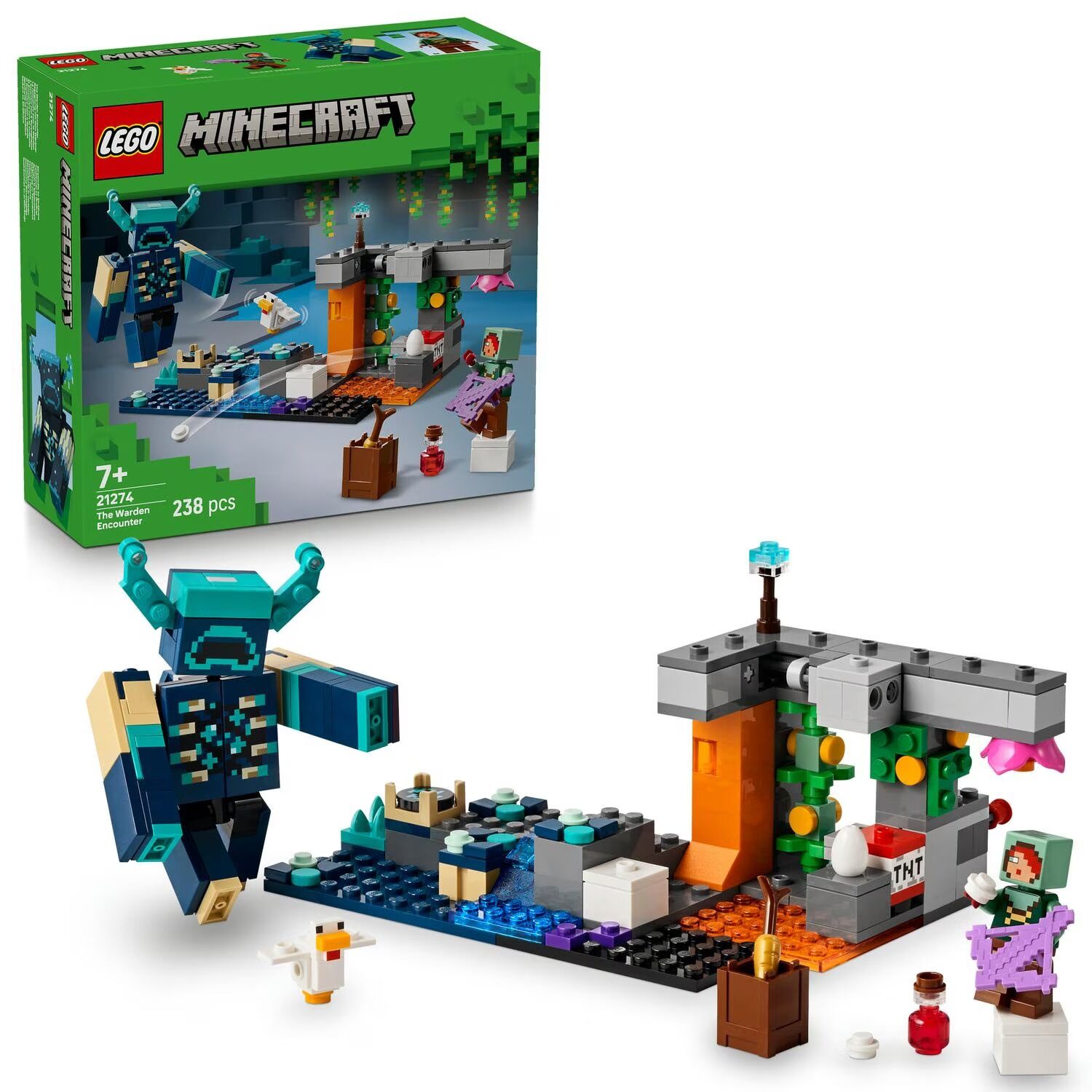 LEGO® Minecraft® - Intalnirea cu Temnicerul 21274, 238 piese - imagine 1