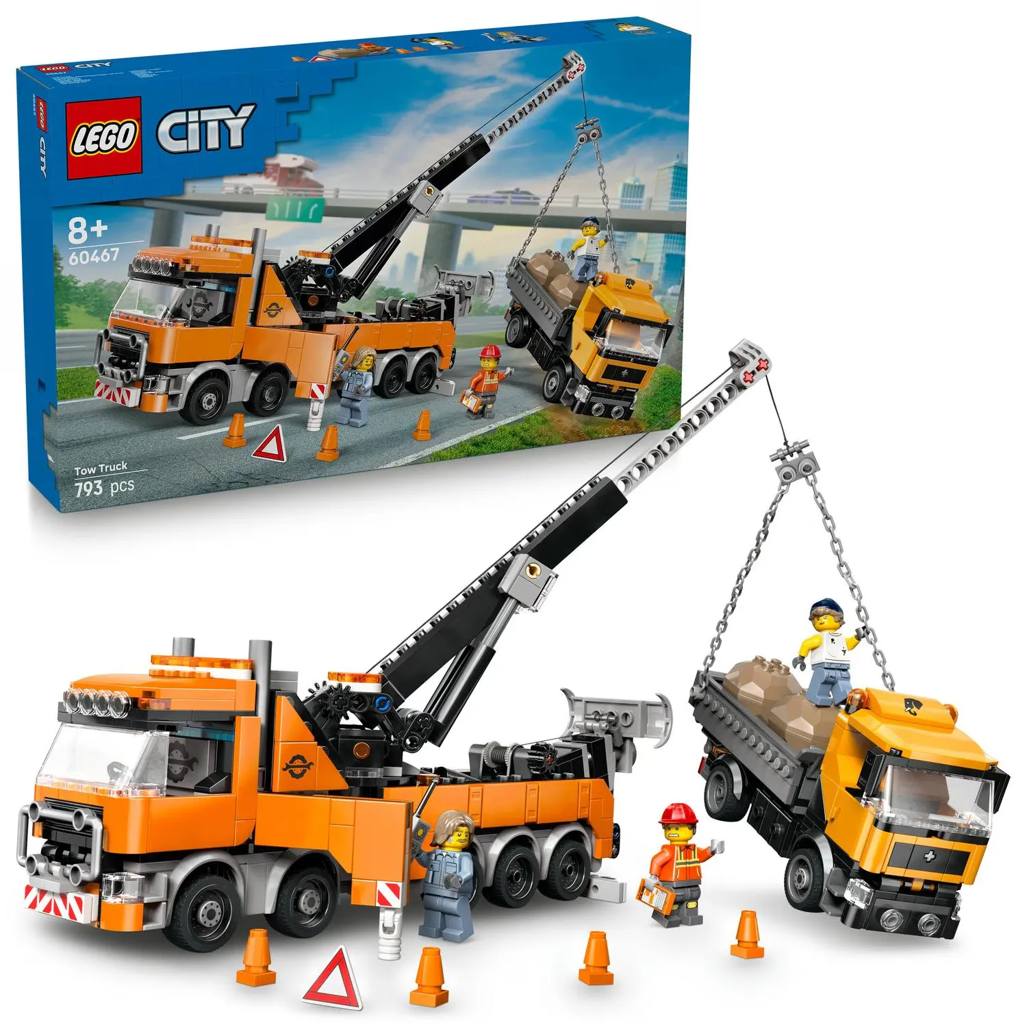 res_d54bc66a9342b7b483d186b64321662d LEGO® City - Camion de remorcare si recuperare cu macara 60467, 793 piese - imagine 1