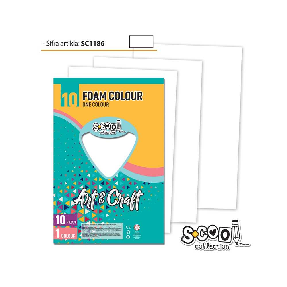 Hartie buretata, alba, 10buc/set, 20x30 cm - S-COOL - imagine 1