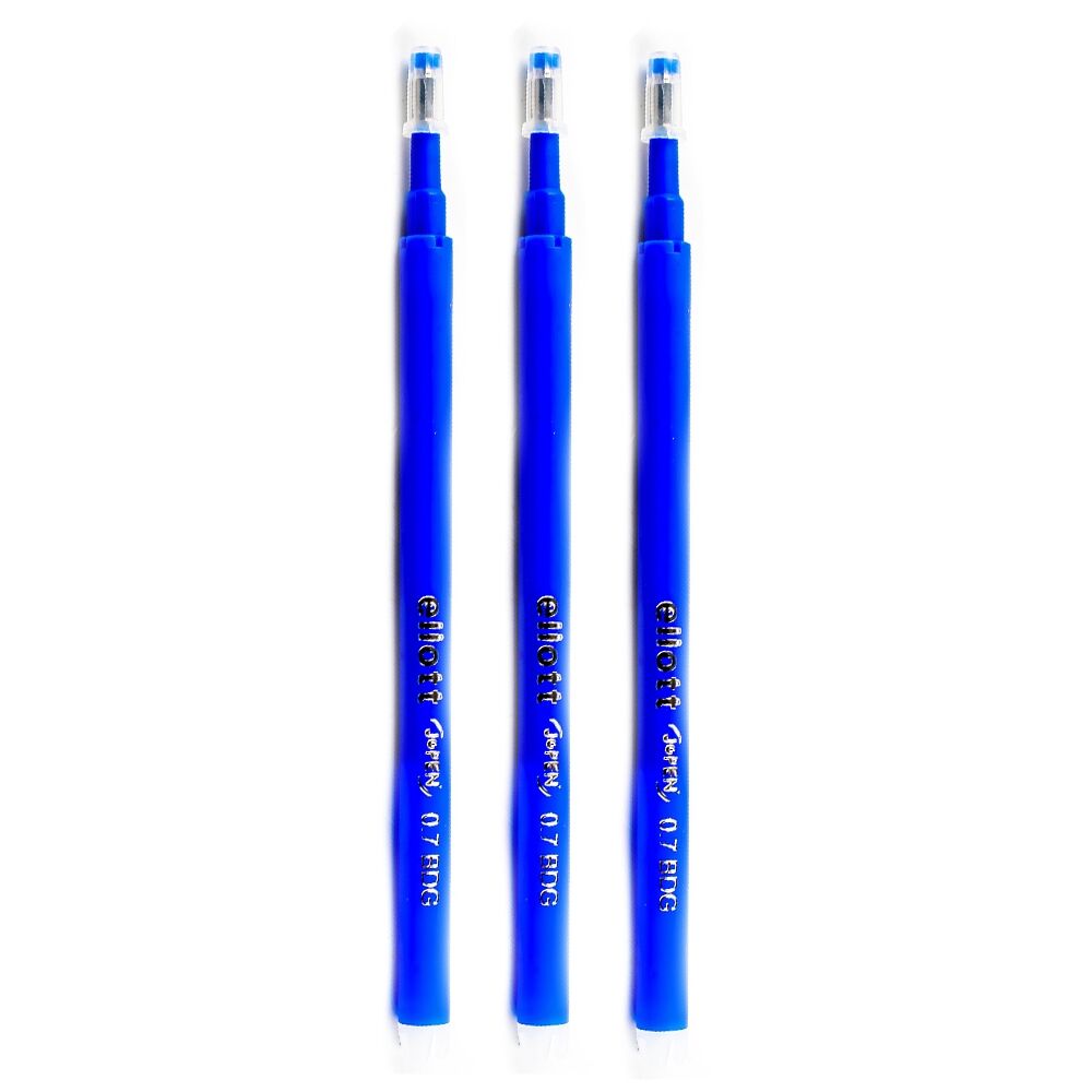 Mine cu cerneala termosensibila, albastra, 3 buc/set -  ELLOTT - imagine 1