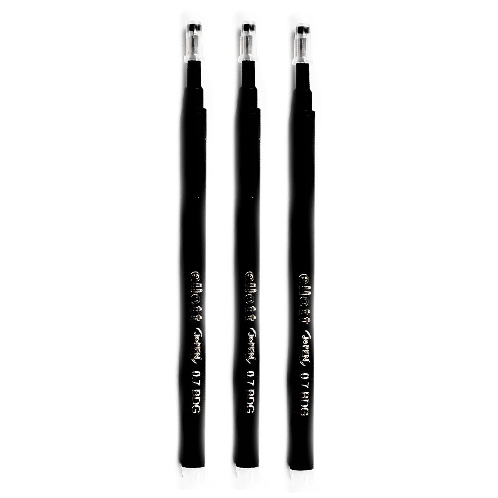 Mine cu cerneala termosensibila, neagra, 3 buc/set -  ELLOTT - imagine 1