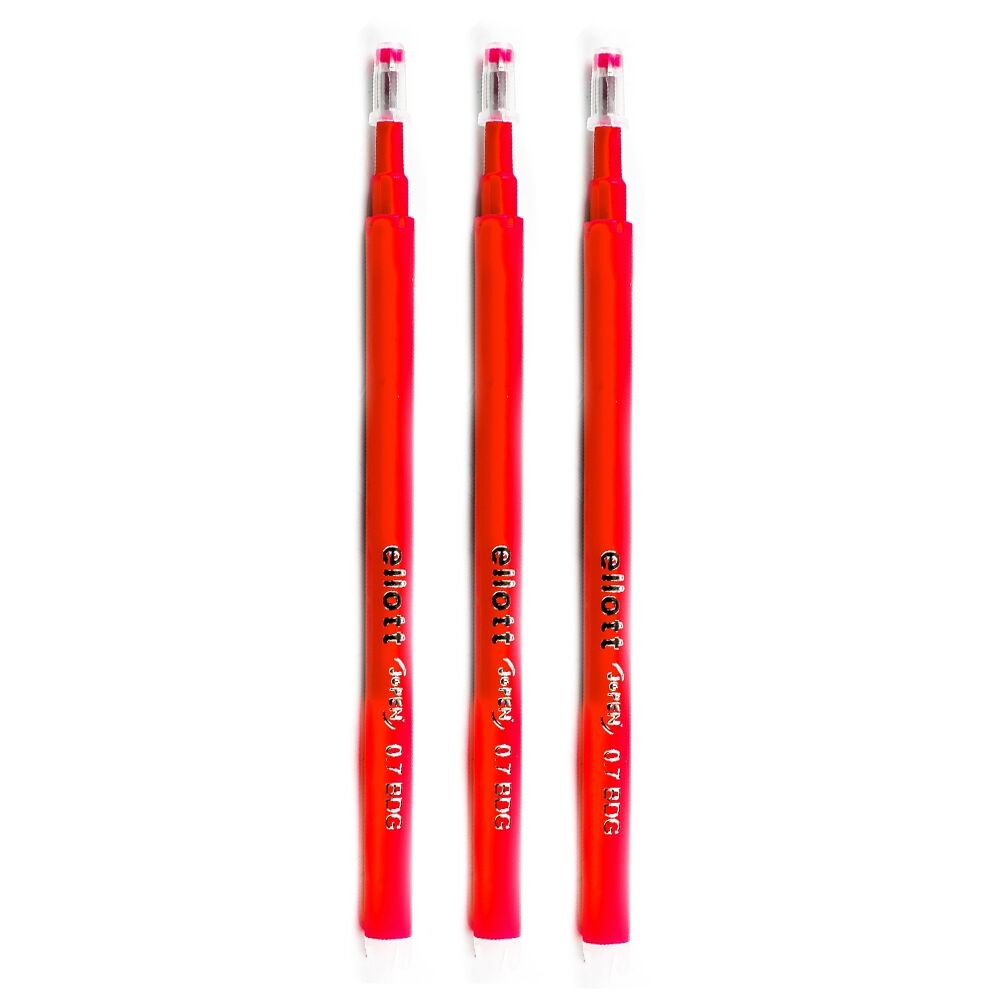 Mine cu cerneala termosensibila, rosie, 3 buc/set -  ELLOTT - imagine 1