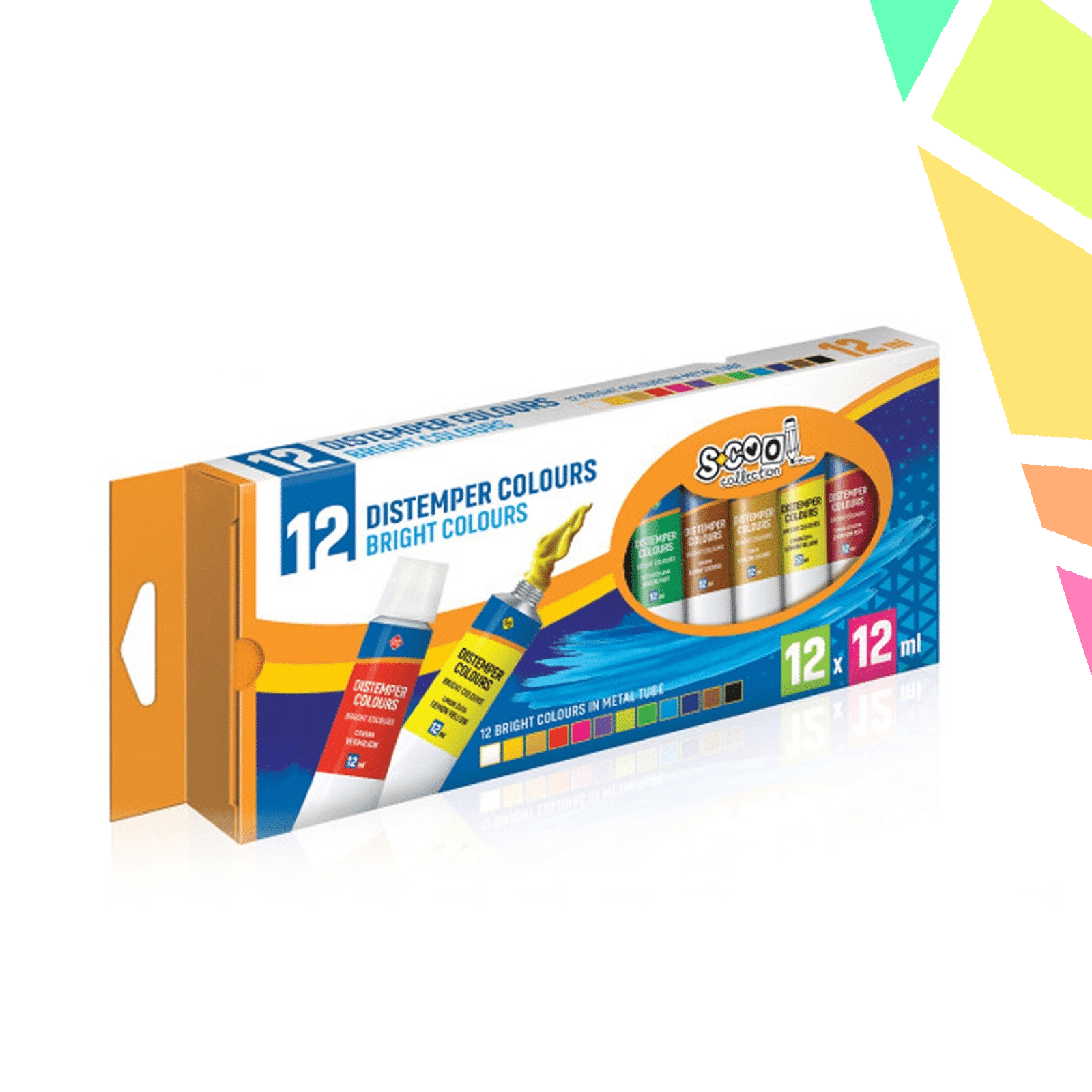 Tempera, 12 ml, 12 culori/set - S-COOL - imagine 1