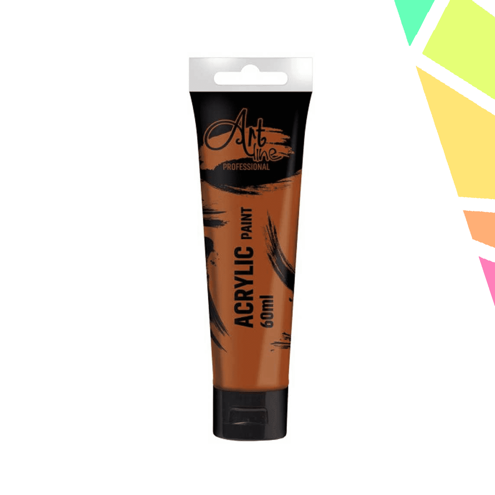 Vopsea acrilica Art, 60 ml, 6buc/set, BURNT SIENNA - ARTLINE - imagine 1