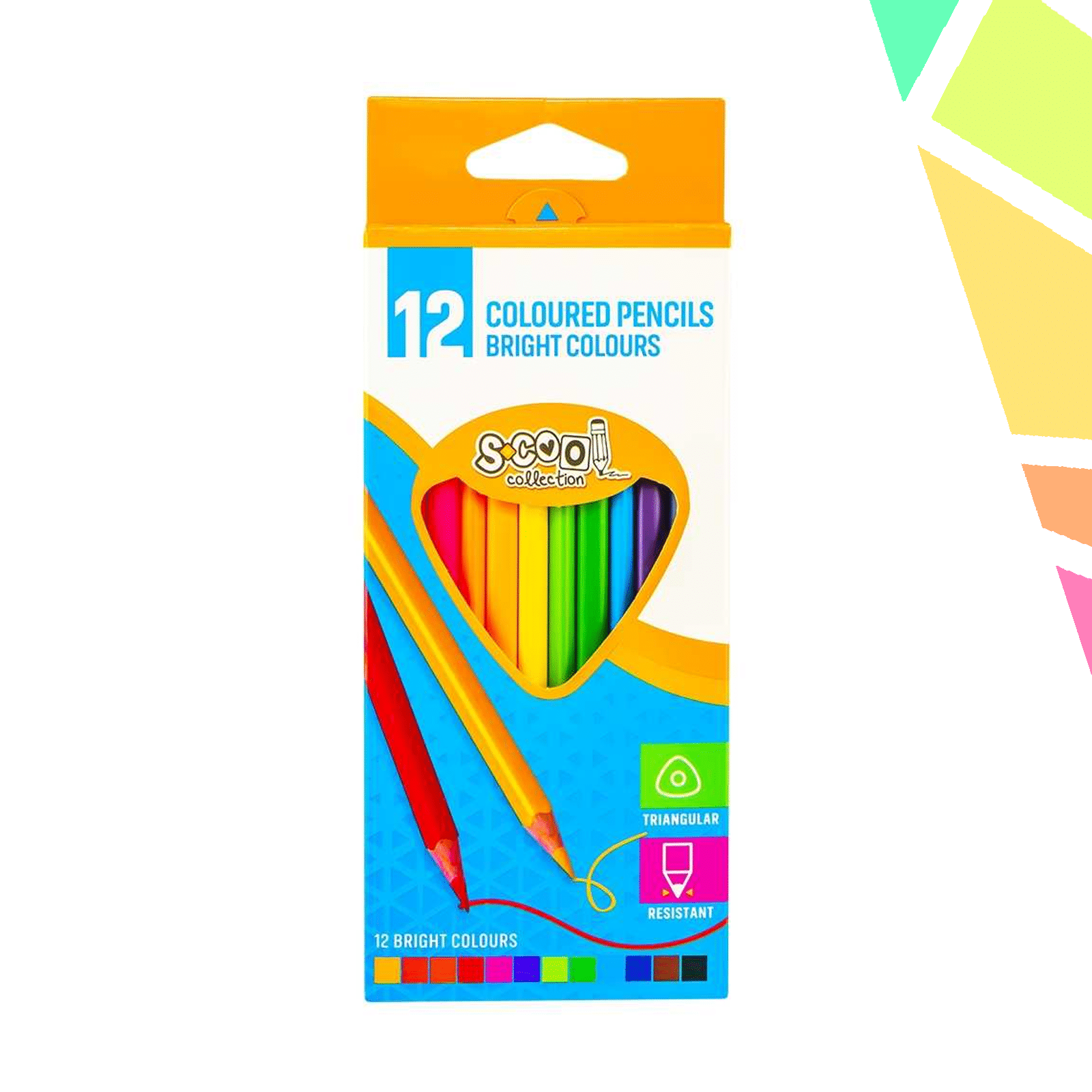 Creioane color, 12 culori/set - S-COOL - imagine 1