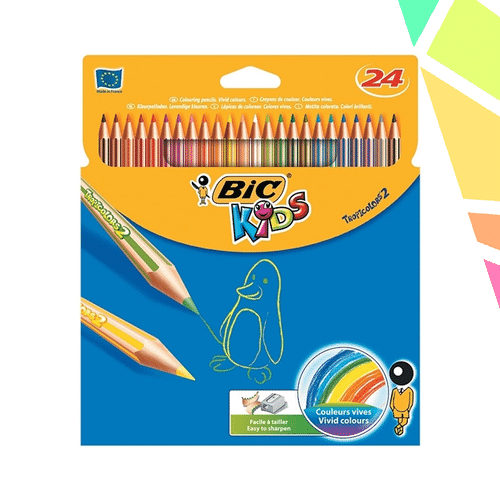 Creioane colorate Tropicolors set 24 - BIC - imagine 1