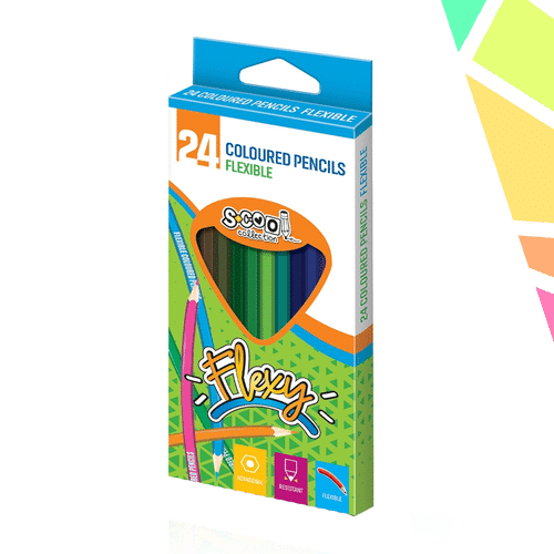 Creioane color, flexibile, 24 culori/set - S-COOL - imagine 1