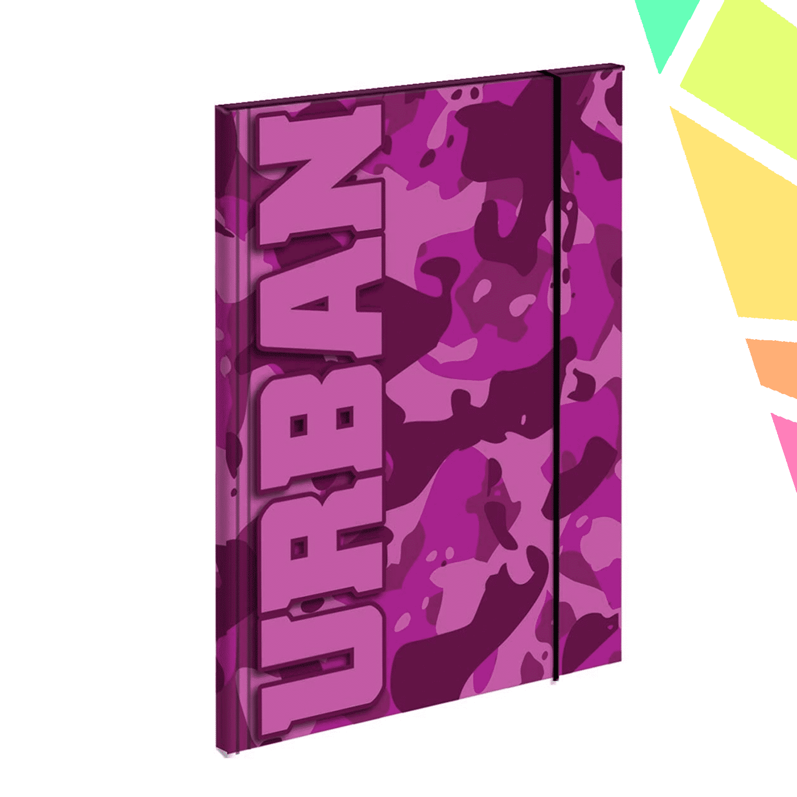 Mapa premium, lucioasa, Military Purple, inchidere cu elastic 23.5x31.5 cm S-COOL - imagine 1