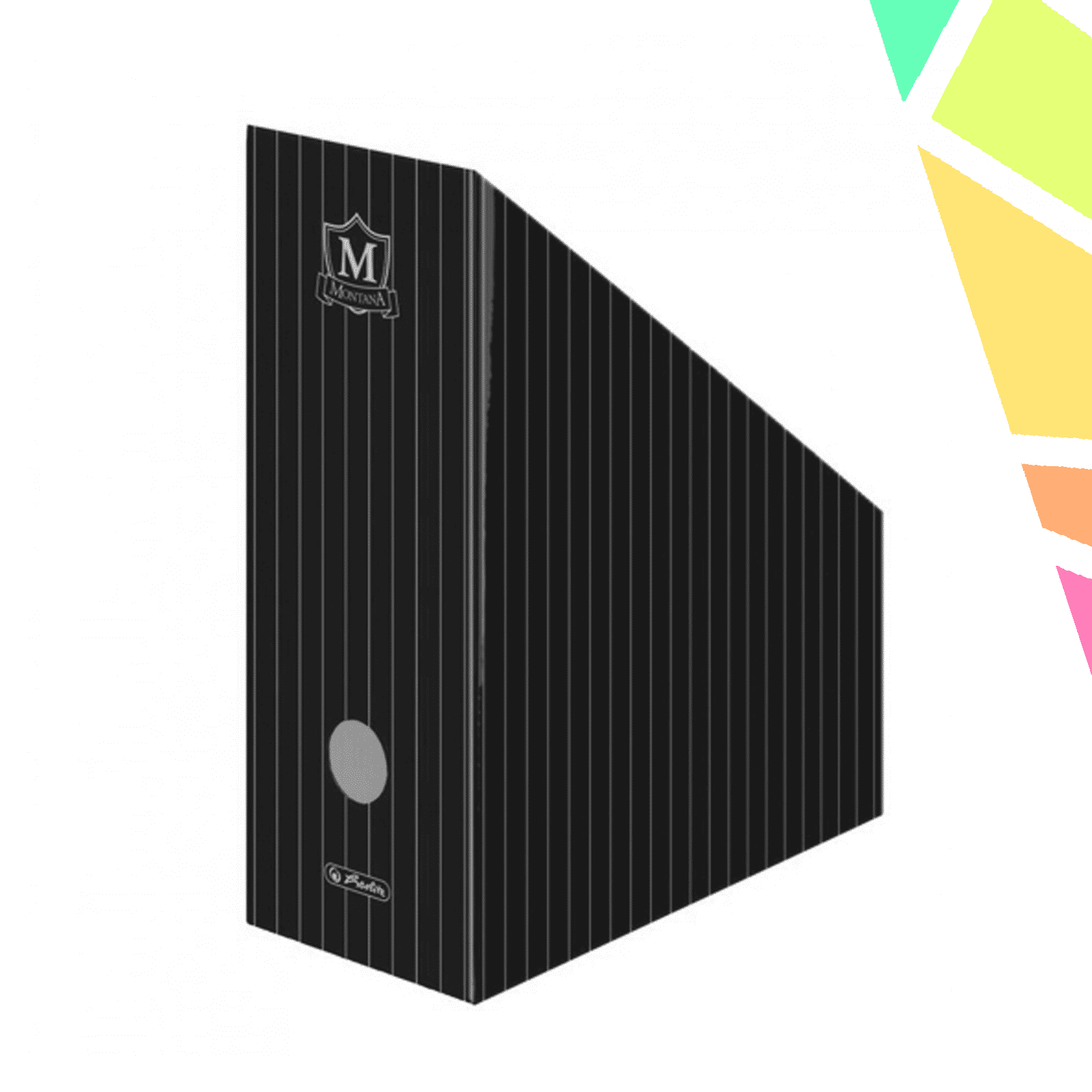 Suport dosare carton A4 motiv Montana IV negru - imagine 1