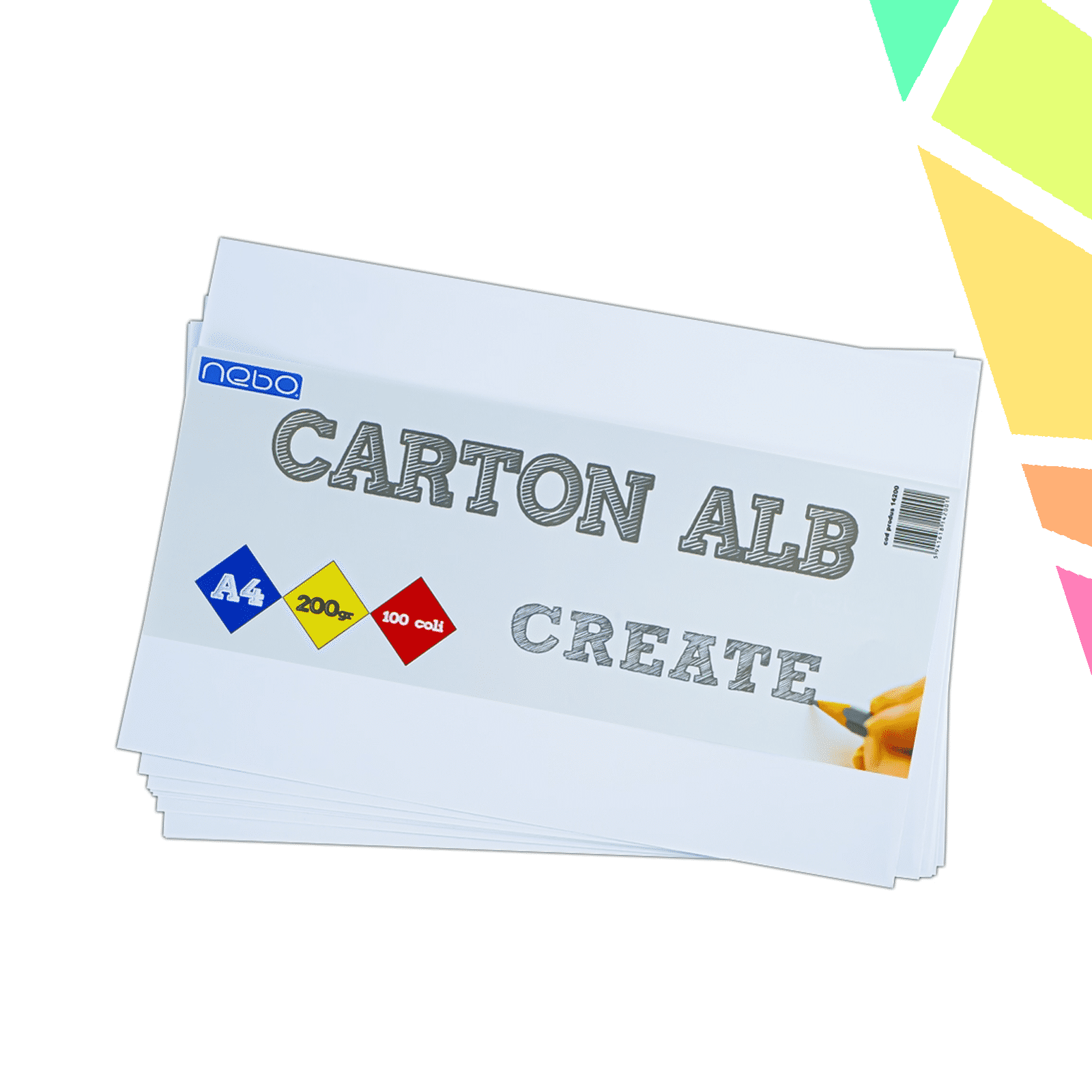 Carton Alb A4, 200g, 100 Coli/Set - imagine 1