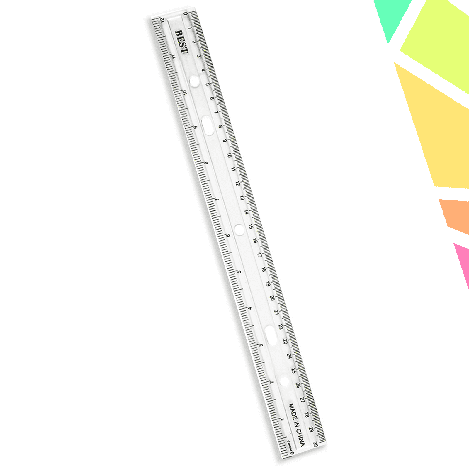 Liniar 30 cm transparent - imagine 1