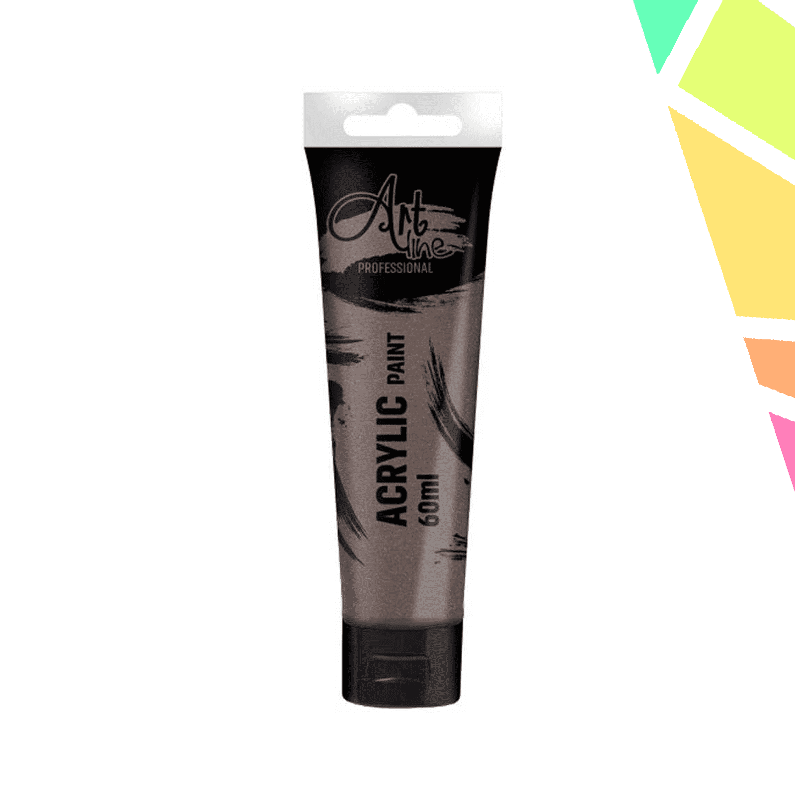 Vopsea acrilica metalizata Art, 60 ml, 6buc/set, DARK BROWN - ARTLINE - imagine 1